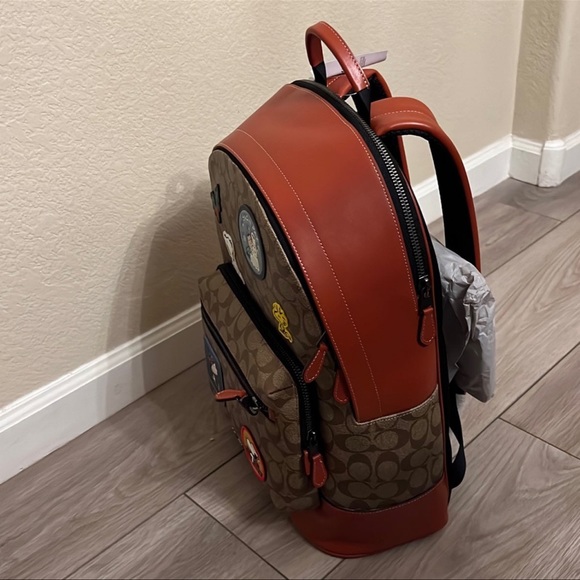 NEW Coach X Peanuts West Backpack In Signature Canvas With Patches - Picture 7 of 11